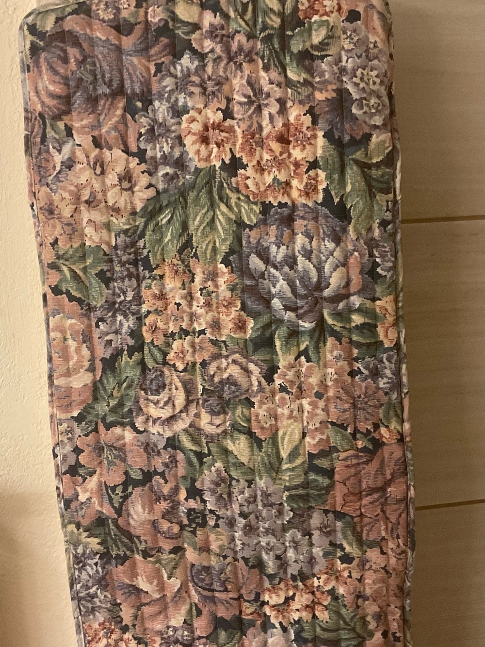 Vintage-Inspired Floral Maxi Skirt in Pink and Green